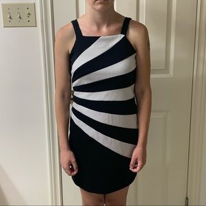 🌷3 for $25🌷IZ Amy Byer, Size 14 Girls, Black & White Sunburst Pattern Dress